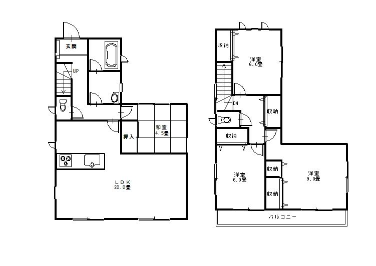 Floor plan. 21,990,000 yen, 4LDK, Land area 172.95 sq m , Building area 97.2 sq m