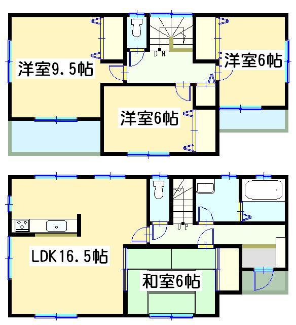 Floor plan. (1 Building), Price 17,900,000 yen, 4LDK, Land area 151.21 sq m , Building area 105.16 sq m