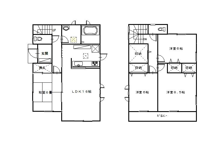 Floor plan. 15.8 million yen, 4LDK, Land area 220.94 sq m , Building area 104.33 sq m