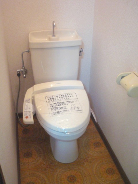 Toilet. Now warm water washing toilet seat!