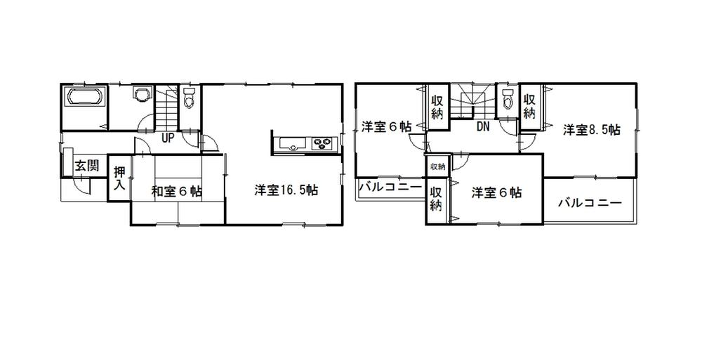 Floor plan. 16.8 million yen, 4LDK, Land area 208.54 sq m , Building area 105.16 sq m floor plan
