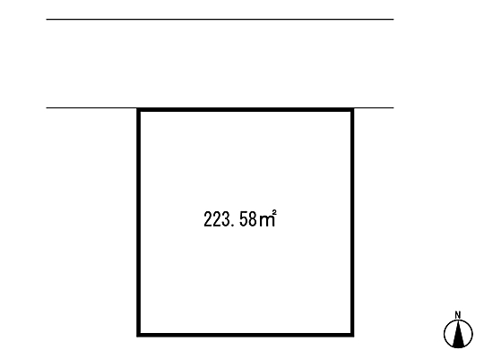 Compartment figure. Land price 14.5 million yen, Land area 223.58 sq m