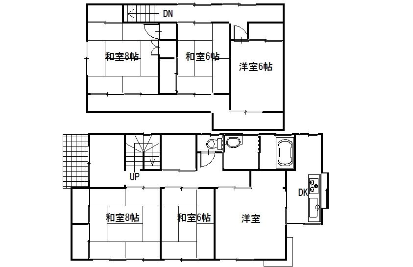 Floor plan. 9.6 million yen, 6DK, Land area 237.02 sq m , Building area 127.51 sq m floor plan