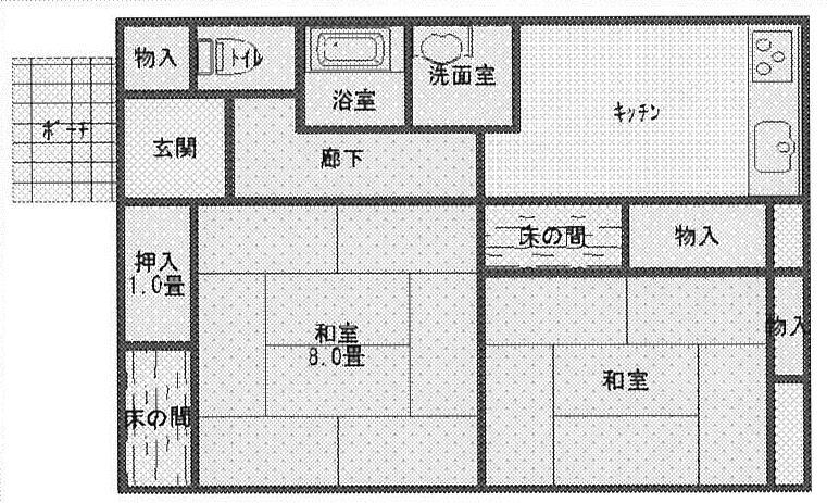 Floor plan. 9.8 million yen, 2DK, Land area 72.34 sq m , Building area 52.05 sq m