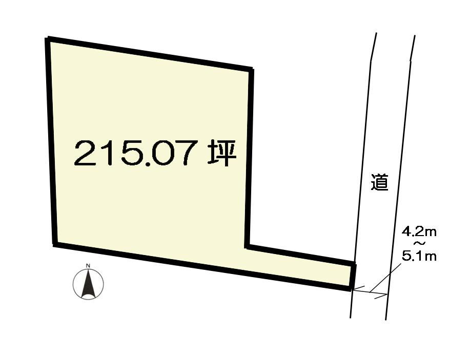 Compartment figure. Land price 6.45 million yen, Land area 711 sq m compartment view