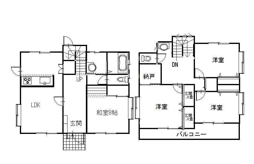 Floor plan. 13.8 million yen, 4LDK, Land area 234.82 sq m , Building area 129.37 sq m floor plan