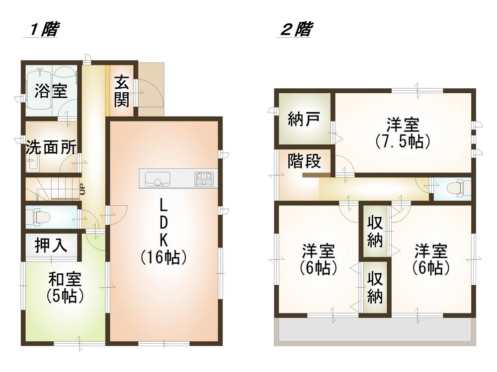 Floor plan. 19,800,000 yen, 4LDK + S (storeroom), Land area 165.66 sq m , Building area 96.39 sq m