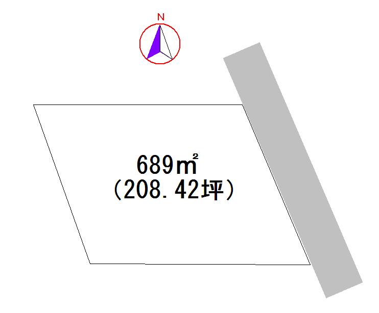 Compartment figure. Land price 4.38 million yen, Land area 689 sq m