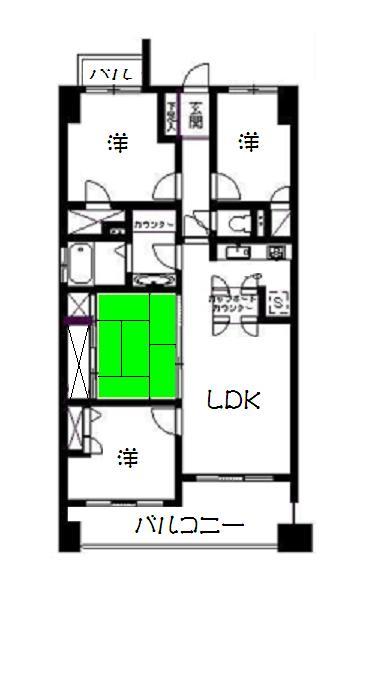 Floor plan. 4LDK, Price 15,980,000 yen, Footprint 86.2 sq m , Balcony area 18.98 sq m