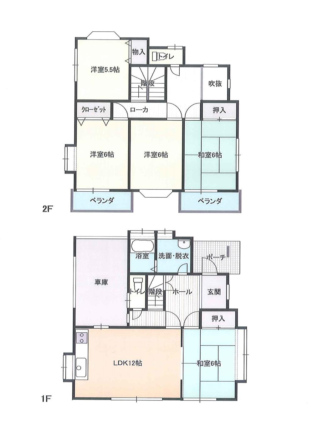 Floor plan. 8.8 million yen, 5LDK, Land area 168.74 sq m , Building area 102.87 sq m