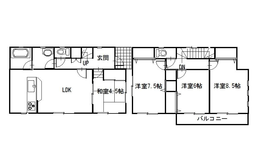 Floor plan. 18.5 million yen, 4LDK, Land area 194.33 sq m , Building area 98.01 sq m floor plan