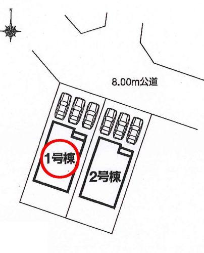 Compartment figure. 20.8 million yen, 4LDK, Land area 163.32 sq m , Building area 105.37 sq m parking parallel three ensure! 