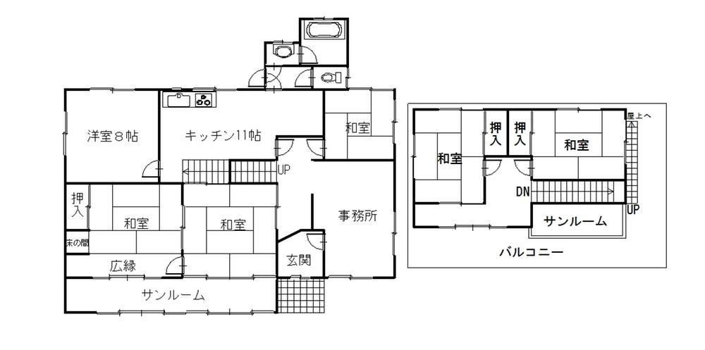 Floor plan. 14 million yen, 5DK, Land area 1,511.37 sq m , Building area 143.64 sq m