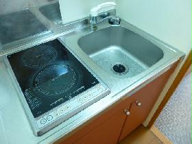 Kitchen. It is an electric stove 2-neck