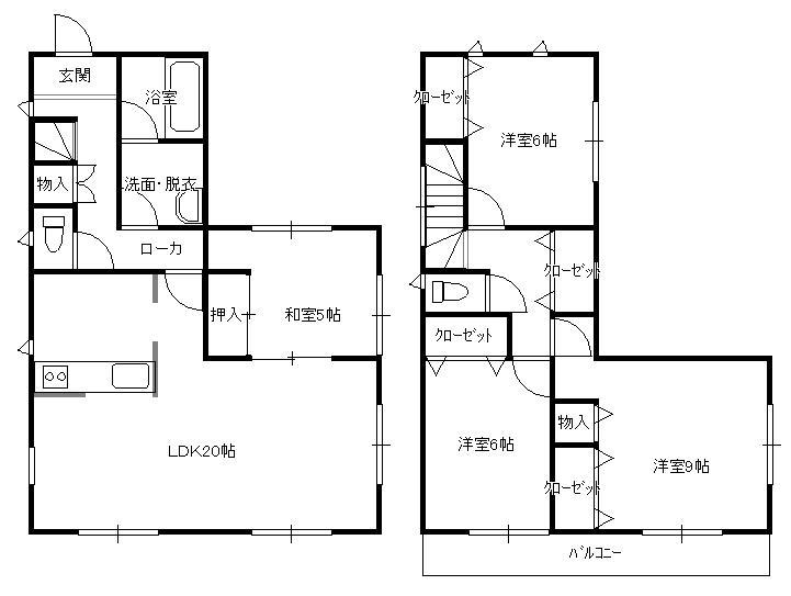 Floor plan. 21,990,000 yen, 4LDK, Land area 172.95 sq m , Building area 106.51 sq m LDK 20 tatami room! 