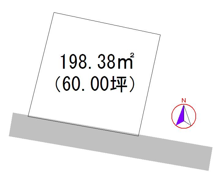 Compartment figure. Land price 6.5 million yen, Land area 198.38 sq m