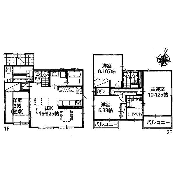 Floor plan. 19,390,000 yen, 4LDK, Land area 153.7 sq m , Building area 106.81 sq m