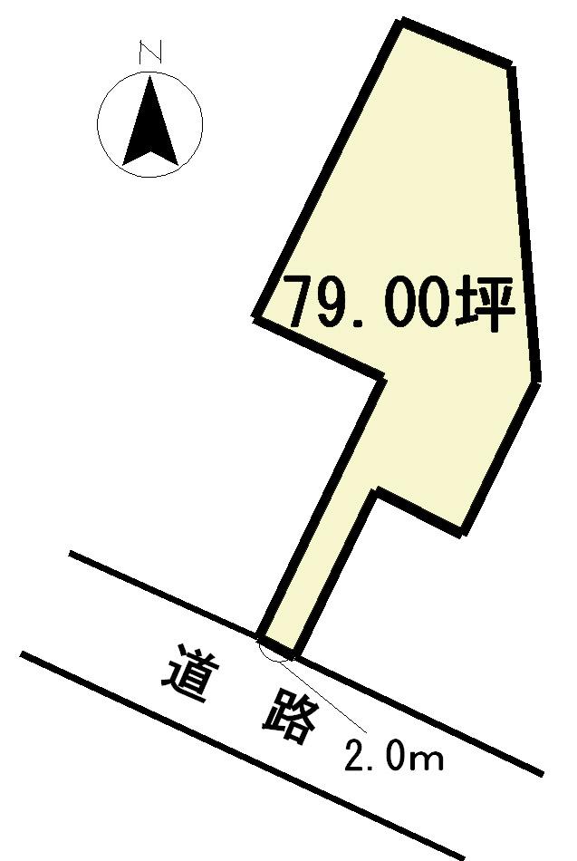 Compartment figure. Land price 19,800,000 yen, Land area 261.18 sq m compartment view