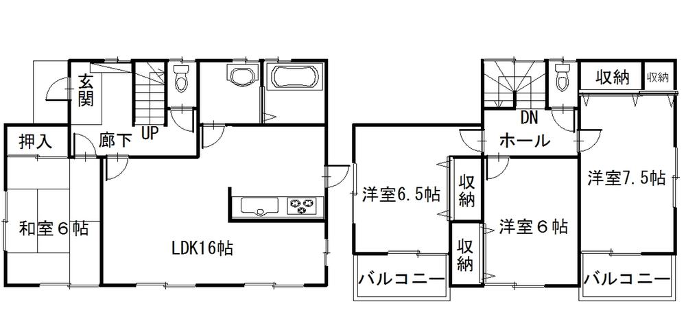 Floor plan. 16.8 million yen, 4LDK, Land area 222.25 sq m , Building area 101.02 sq m floor plan