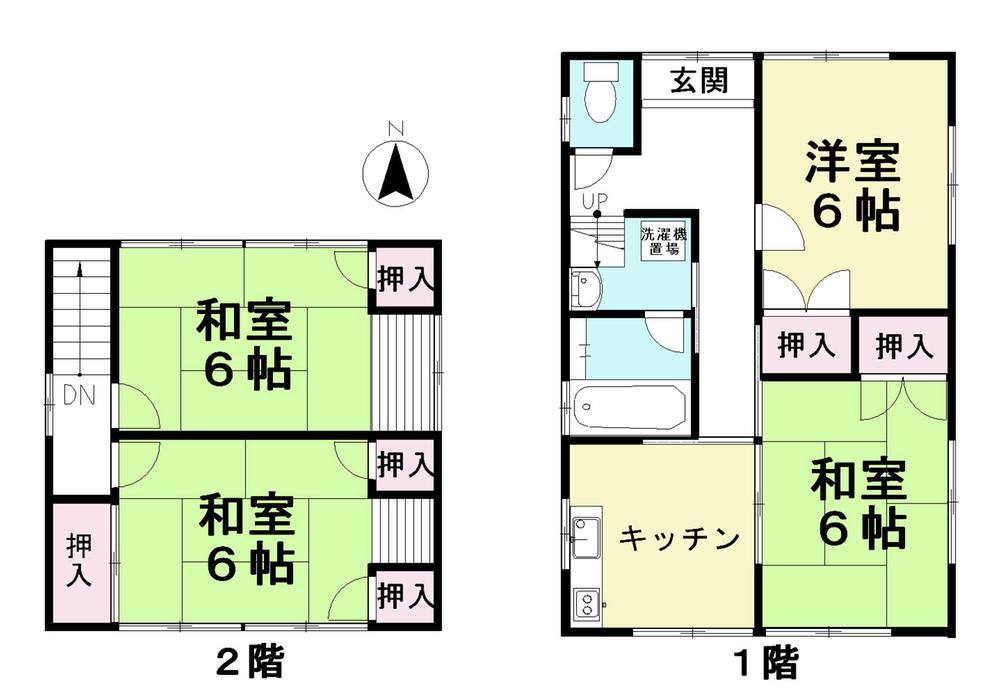 Floor plan. 7.3 million yen, 4K, Land area 89.59 sq m , Building area 75.61 sq m
