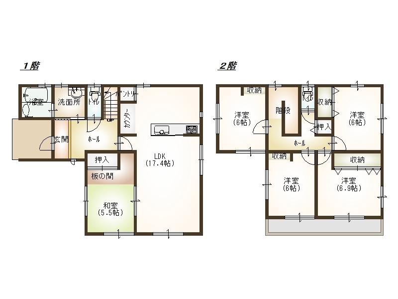 Floor plan. 24,900,000 yen, 5LDK, Land area 155 sq m , Building area 111.99 sq m