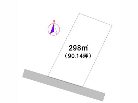 Compartment figure. Land price 2.8 million yen, Land area 298 sq m