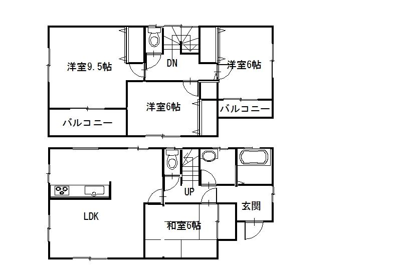 Floor plan. 20.8 million yen, 4LDK, Land area 189.51 sq m , Building area 105.16 sq m floor plan