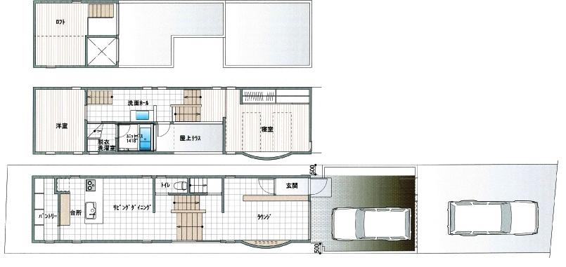 Building plan example (floor plan). Building reference plan