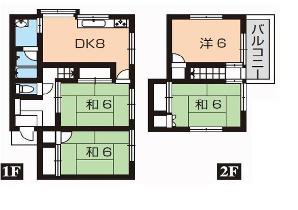 Floor plan. 9.8 million yen, 4DK, Land area 193.54 sq m , Building area 75.77 sq m