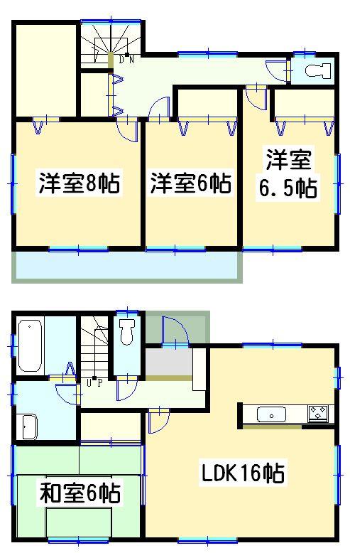 Floor plan. 14.4 million yen, 4LDK, Land area 202.05 sq m , Building area 105.16 sq m