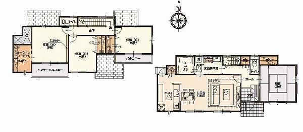 Floor plan. 36,400,000 yen, 4LDK, Land area 211.71 sq m , Building area 115.92 sq m