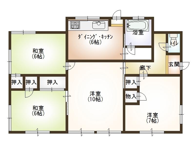 Floor plan. 8.8 million yen, 4DK, Land area 194.97 sq m , Building area 71.63 sq m
