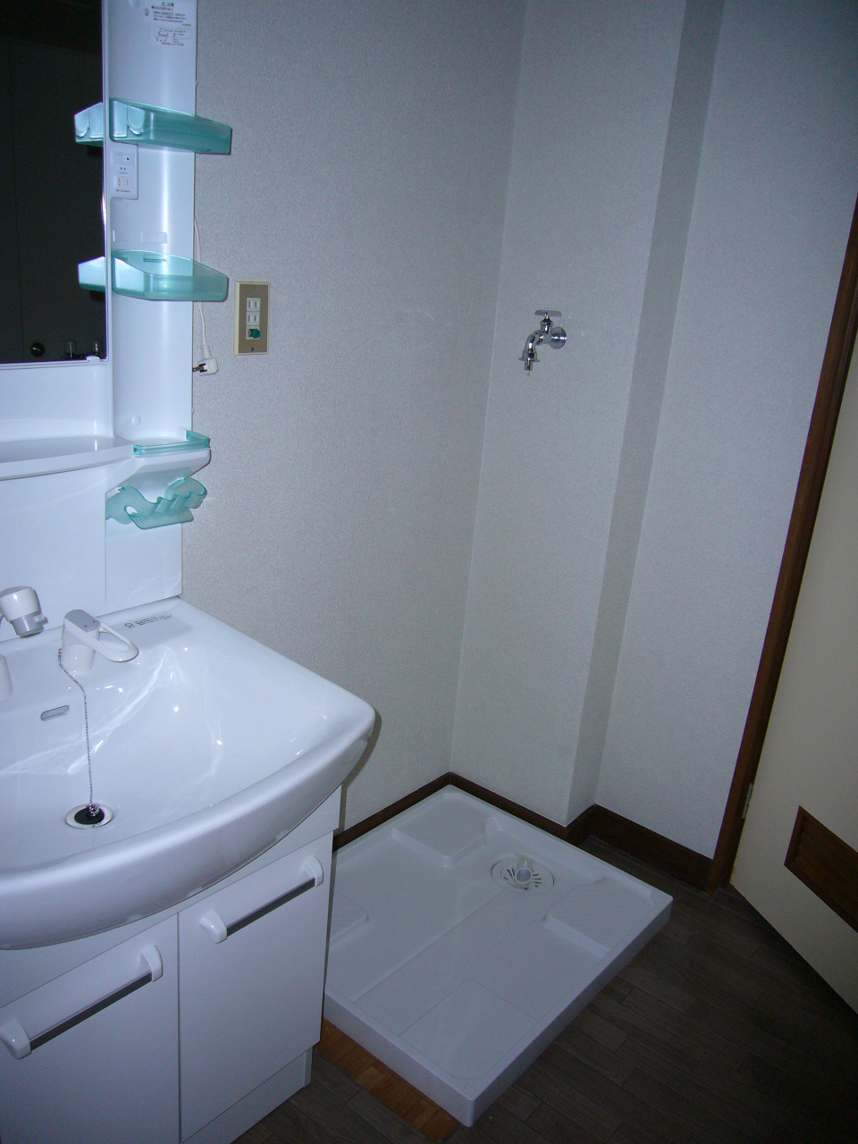 Washroom. Washbasin with convenient shower