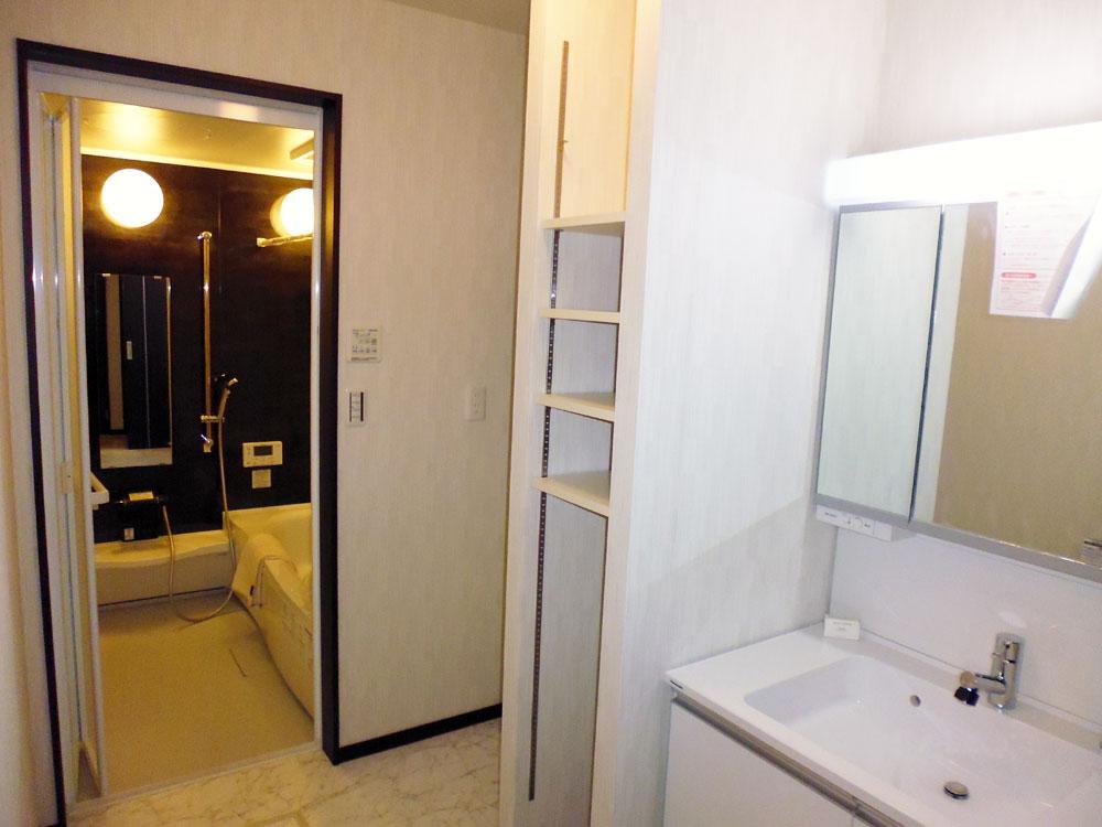 Wash basin, toilet. Basin undressing room with a running shelf (4.14 square meters) / Building 2 (2013 November shooting)