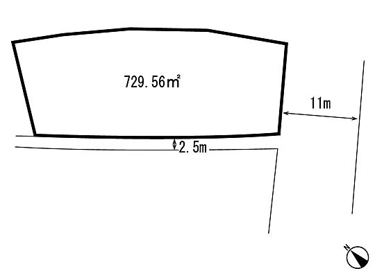 Compartment figure. Land price 11 million yen, Land area 729.56 sq m compartment view
