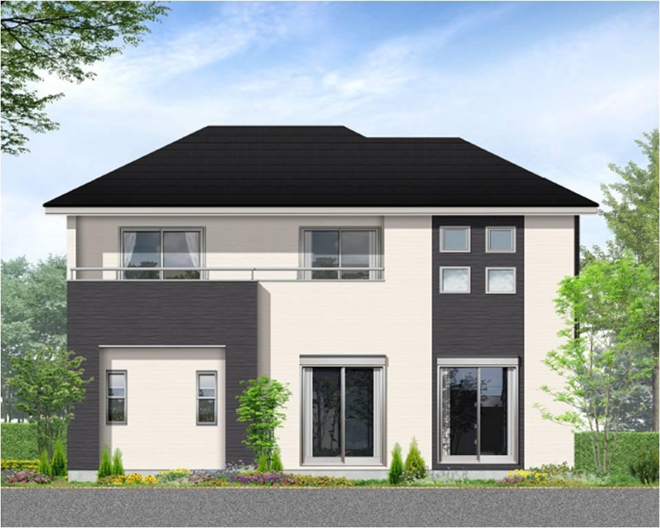 (1 Building) Rendering reading and PC, Providing a luxurious study space where you can enjoy a hobby or the like to the main bedroom, It has been improved the comfort of the ply base over To space. It depresses one step to the front door, Us welcomed the people who visit the open space of the atrium. 2 rooms. (1 Building) Rendering