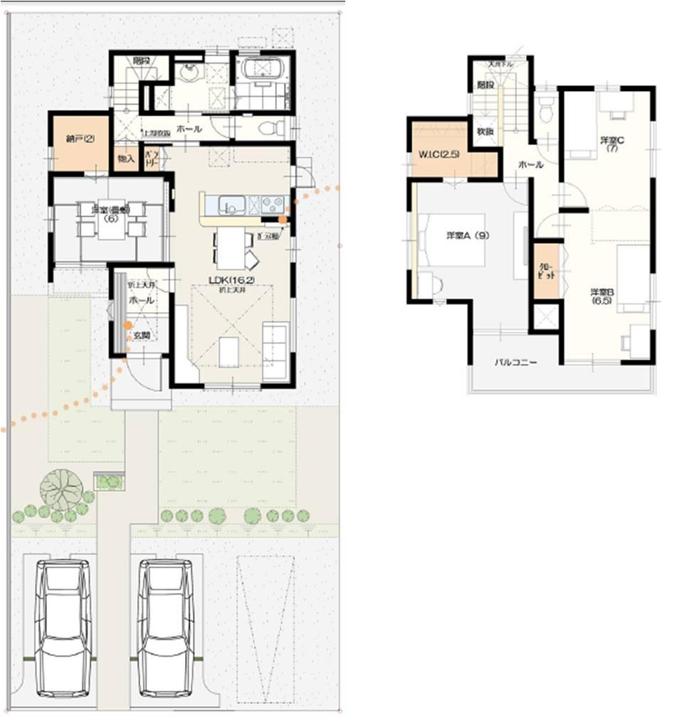 Floor plan. (No. 4 locations), Price 30,800,000 yen, 3LDK, Land area 210 sq m , Building area 113.37 sq m
