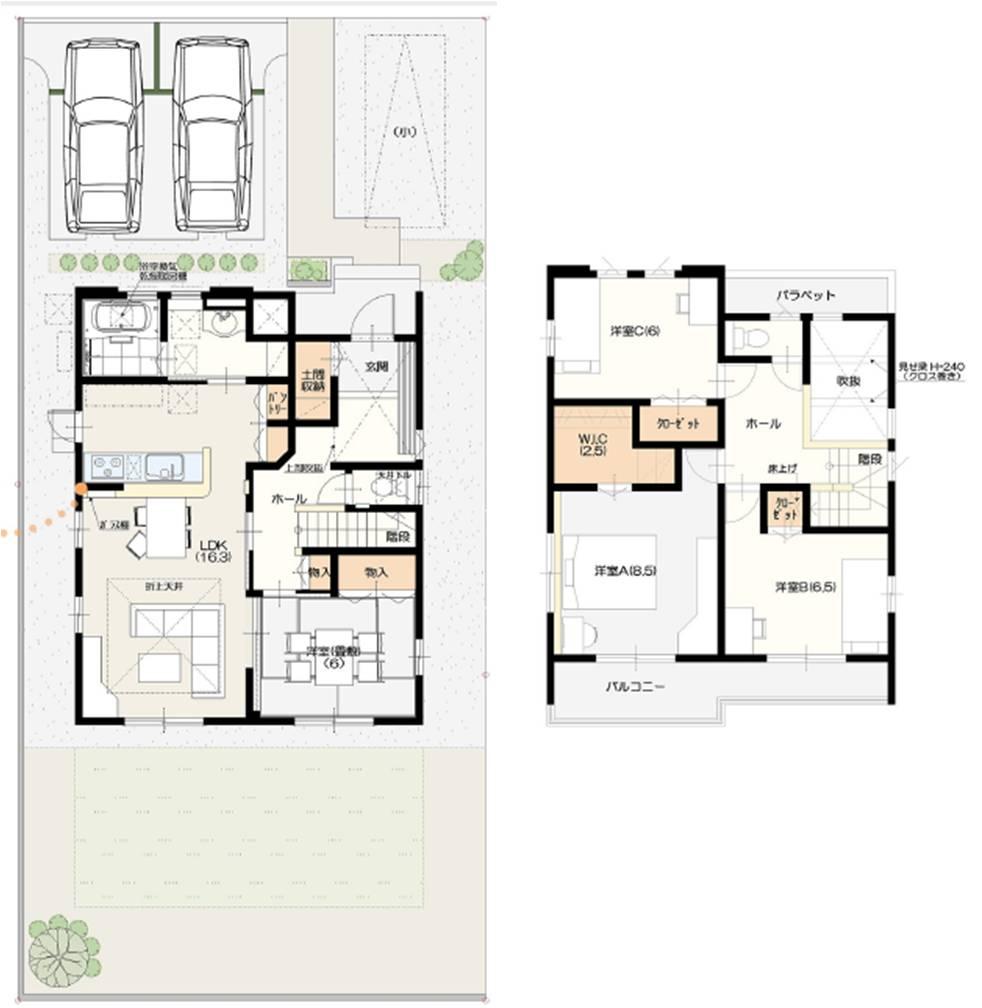 Floor plan. (No. 5 locations), Price 28.8 million yen, 4LDK, Land area 210 sq m , Building area 114.27 sq m