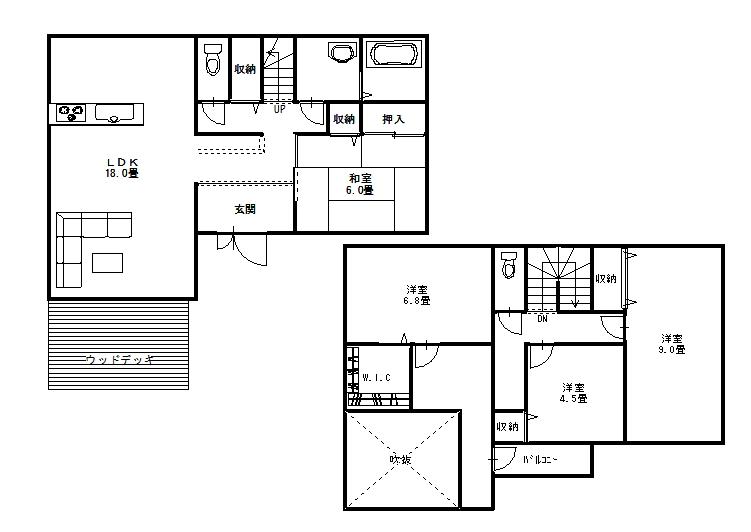 Floor plan. 13.8 million yen, 4LDK, Land area 230.39 sq m , Building area 138.87 sq m