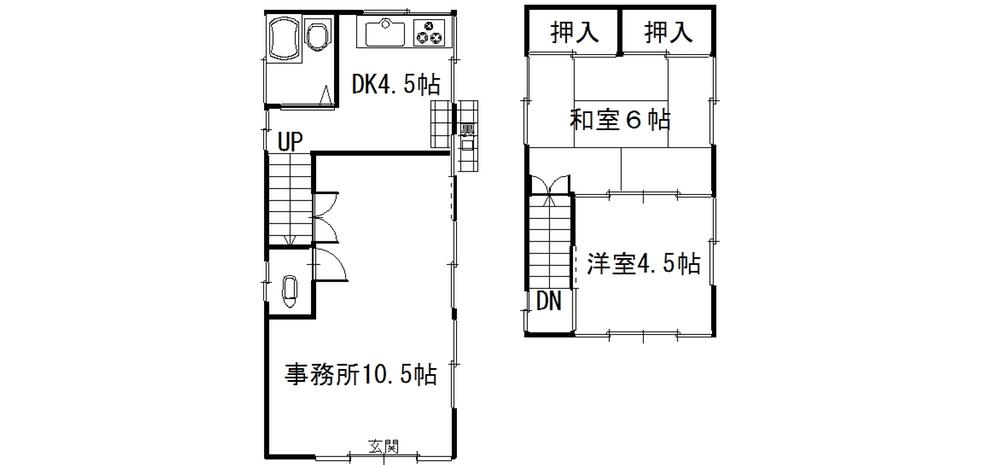 Floor plan. 7.8 million yen, 2DK, Land area 81.35 sq m , Building area 52.99 sq m floor plan