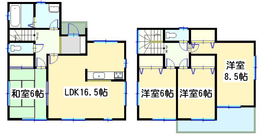 Floor plan. 20.8 million yen, 4LDK, Land area 167.51 sq m , Building area 102.68 sq m