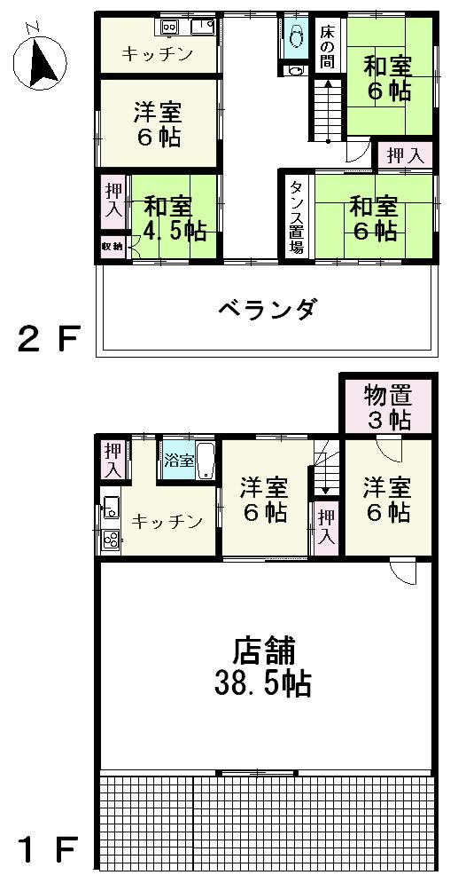Floor plan. 16.8 million yen, 6K, Land area 186.3 sq m , Building area 197.34 sq m floor plan