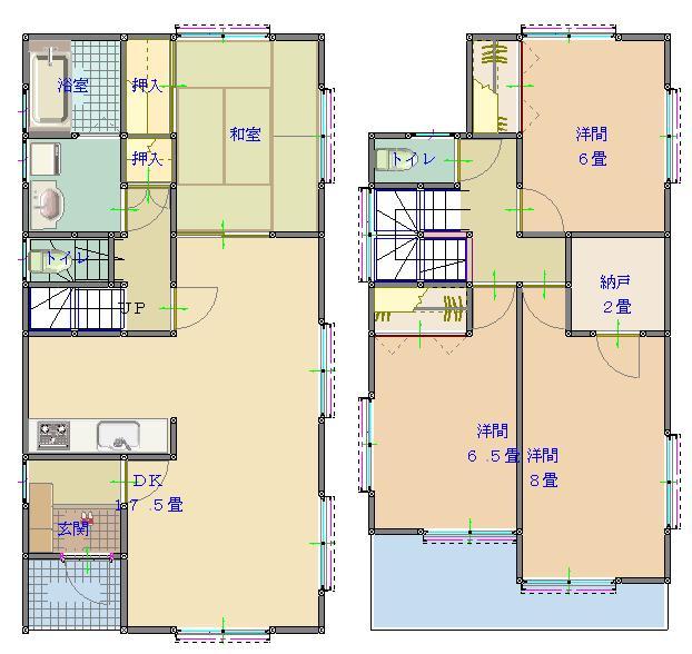 Floor plan. 19,800,000 yen, 4LDK, Land area 164.67 sq m , Building area 105.98 sq m
