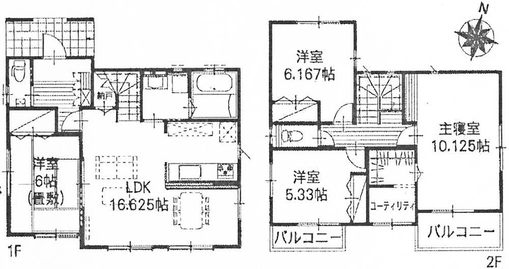 Floor plan. 19,390,000 yen, 4LDK + S (storeroom), Land area 153.7 sq m , Building area 106.81 sq m