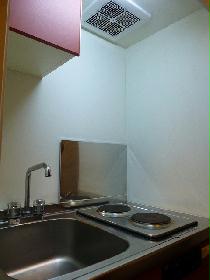 Kitchen. Electric stove 2-neck. The top, Shelf also convenient