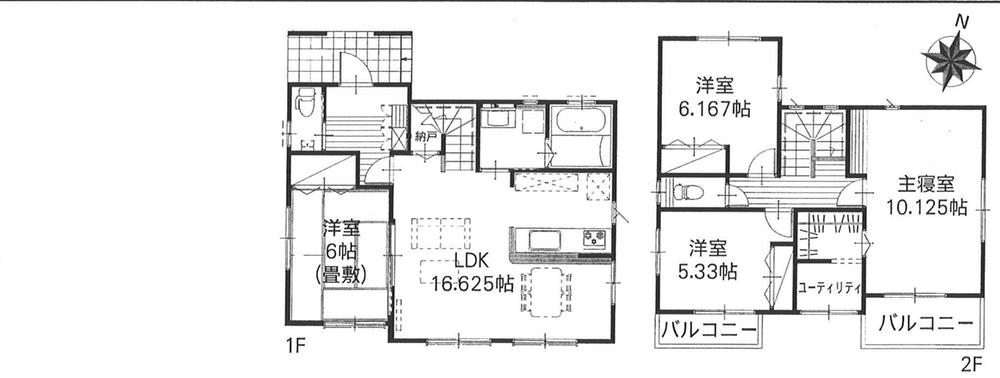 Floor plan. 19,390,000 yen, 4LDK, Land area 153.7 sq m , Building area 106.81 sq m