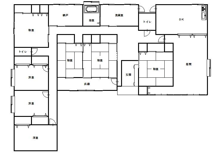 Floor plan. 19,800,000 yen, 7LDK + S (storeroom), Land area 1,000.48 sq m , Building area 236.94 sq m