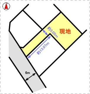 Compartment figure. Land price 7.3 million yen, Land area 169 sq m
