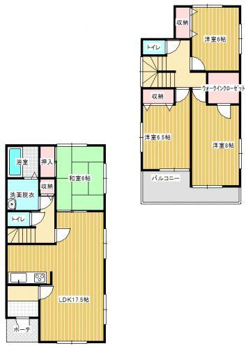 Floor plan. 19,800,000 yen, 4LDK, Land area 164.67 sq m , Floor plan of the building area 105.98 sq m all rooms Corner Room! 