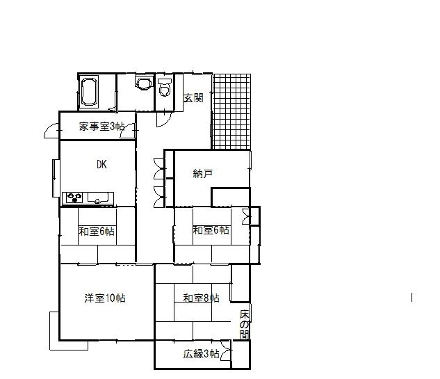 Floor plan. 18.4 million yen, 4DK + S (storeroom), Land area 2,404.19 sq m , Building area 109.4 sq m floor plan